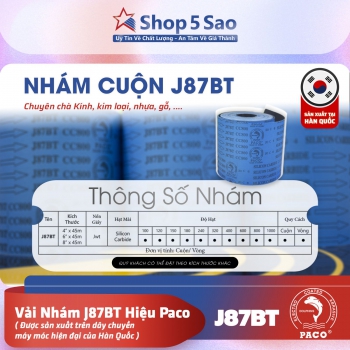 Nhám cuộn J87BT hiệu Paco chuyên chà kính, kim loại, nhựa, gỗ,...