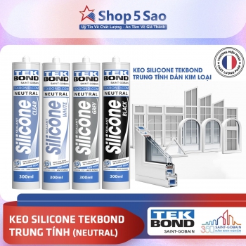 Keo Silicone dán nhôm, kính Tekbond gốc trung tính 300ml