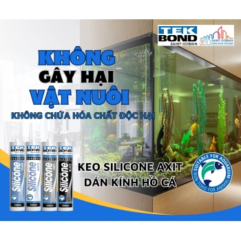 Keo silicone dán kính hồ cá Tekbond an toàn cho vật nuôi 300ml