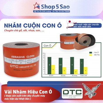 Nhám cuộn con ó loại 1 chuyên chà gỗ, nhựa, đồ ngũ kim,...