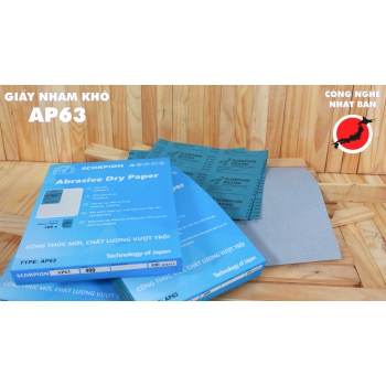 Giấy nhám hiệu Bò Cạp AP63 ( sản xuất trên dây chuyền máy móc Nhật Bản )