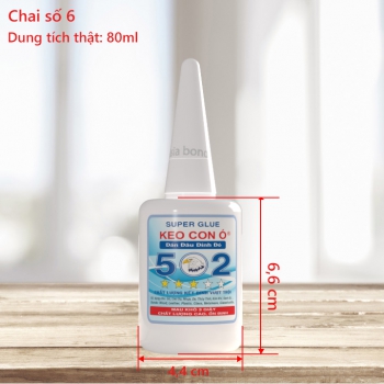 Keo 502 Hiệu con ó dán kim loại, giày, dép, gỗ đa năng loại đặc biệt mức nước 60ml