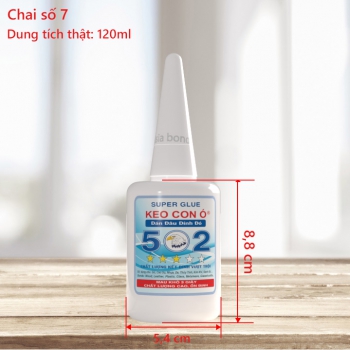 Keo 502 Hiệu con ó dán kim loại, giày, dép, gỗ đa năng loại đặc biệt mức nước 120ml